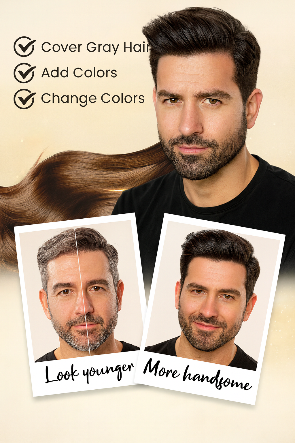 Japanese Long Lasting Natural Hair Dye Shampoo for MEN (Buy 1 Get 1 Free) @399