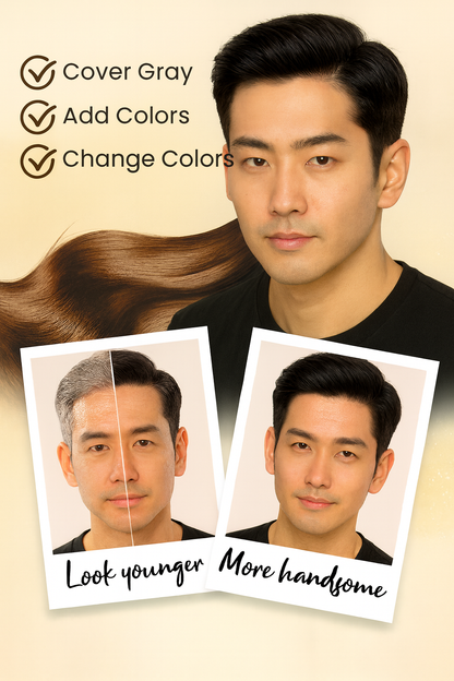 ✨Japanese Long Lasting Natural Hair Dye Shampoo for MEN (Buy 1 Get 1 Free)