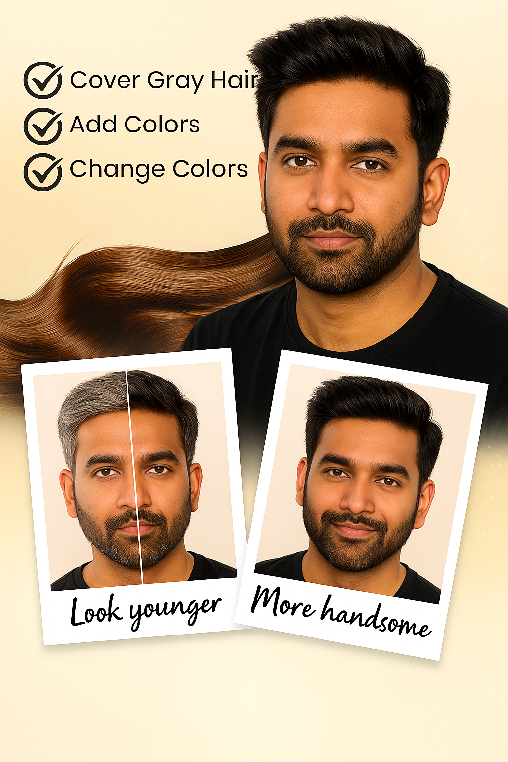 ✨Japanese Long Lasting Natural Hair Dye Shampoo for MEN (Buy 1 Get 1 Free)