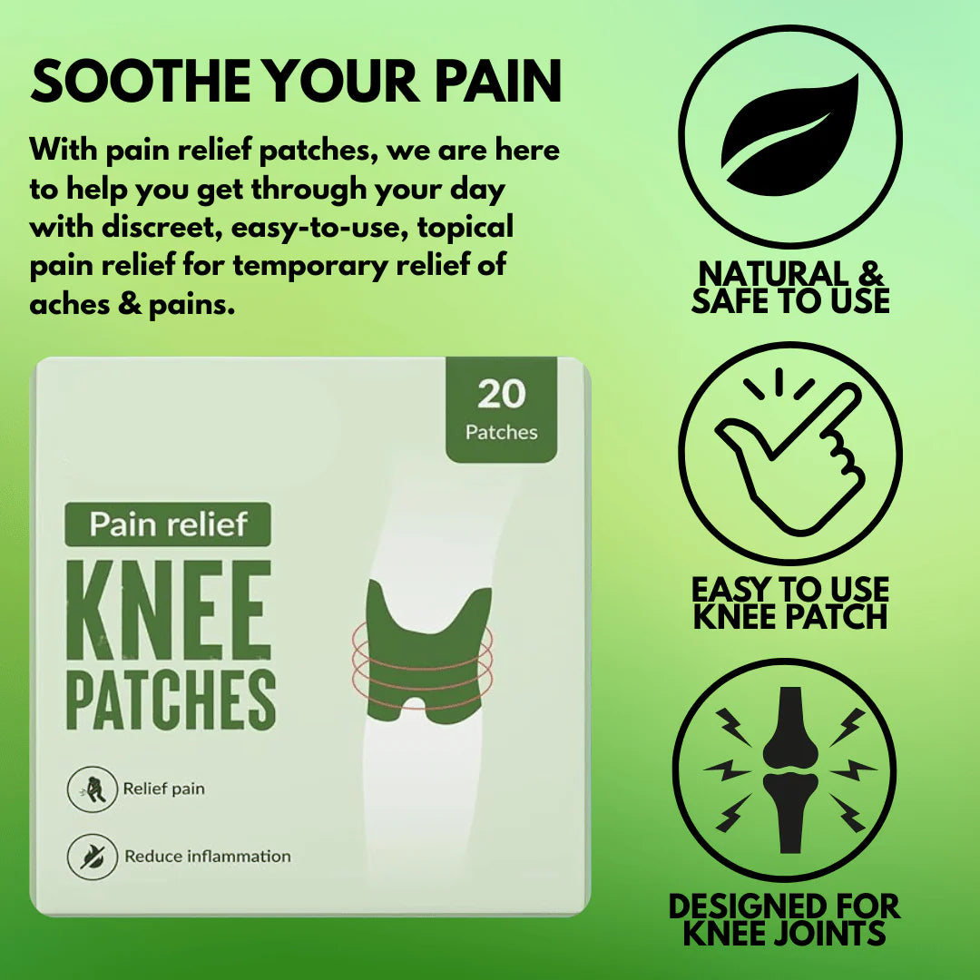Herbal Knee Pain Relief Patches + FREE Herbal Oil Bottle